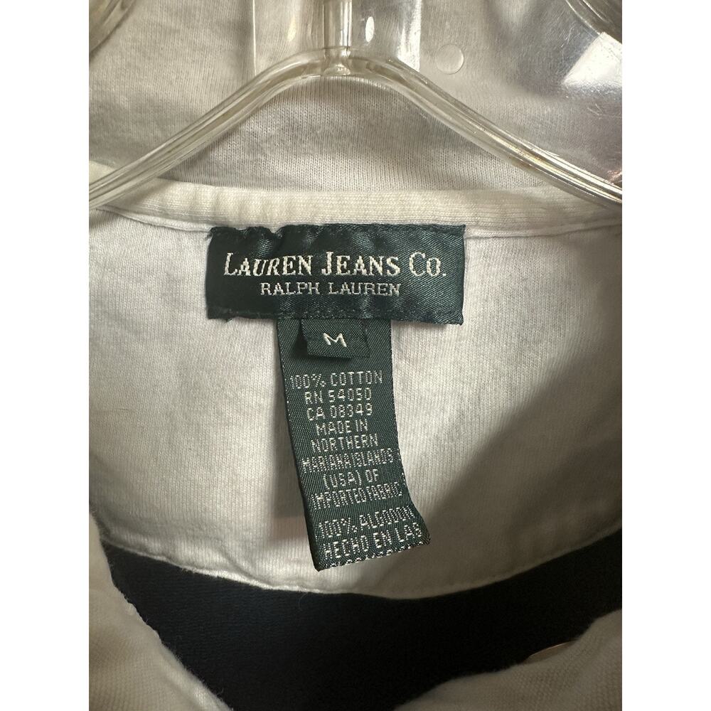 Ralph Lauren Polo Jeans Co Sweatshirt Sweater Med Navy Blue 67 RL 1967 Logo Ties - Picture 6 of 7